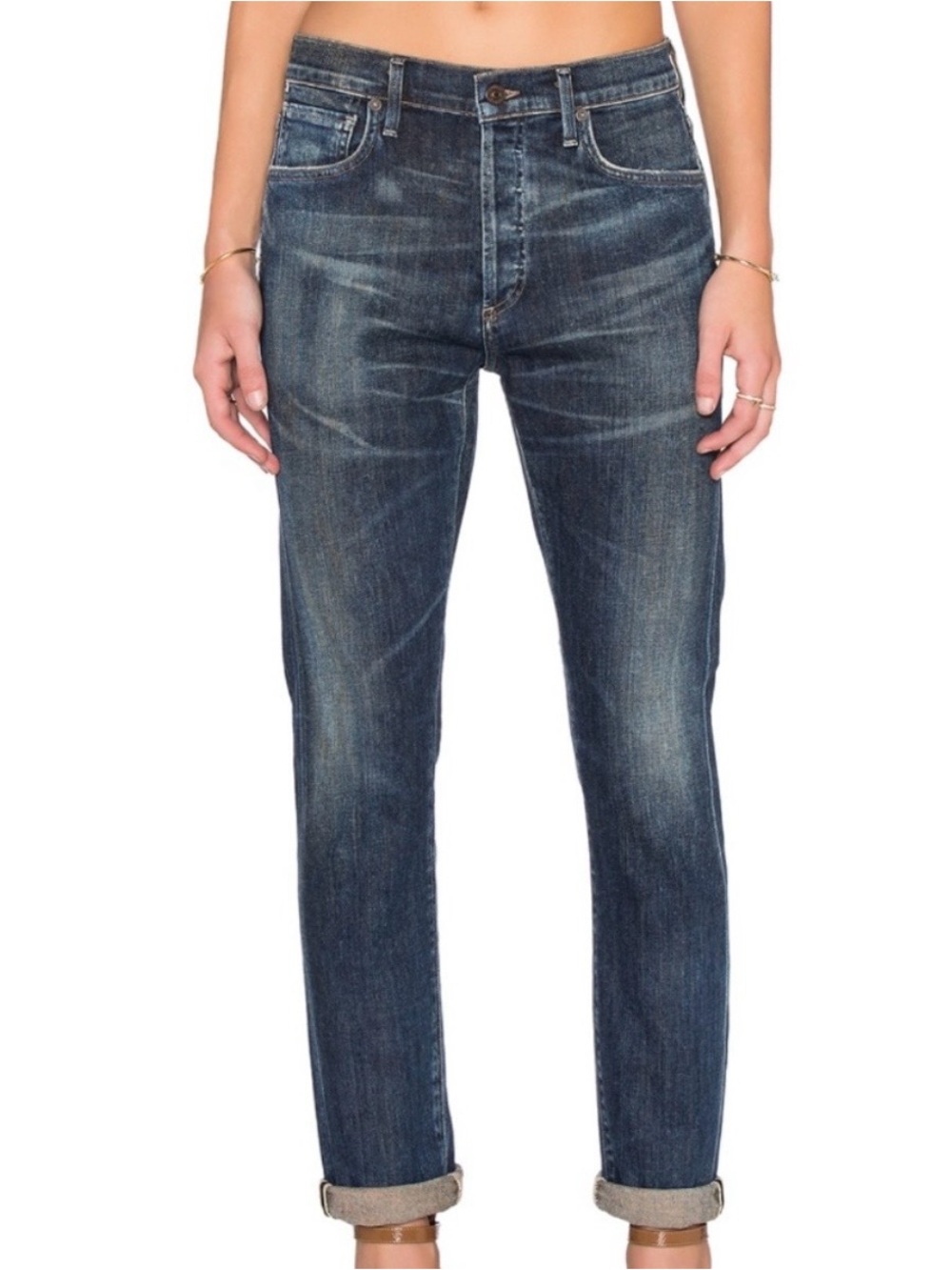 Citizens of Humanity Corey Slouchy Slim Jeans Sz 28 Medium-Dark Wash